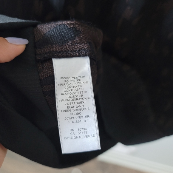 BCBG Black-Brown Cocktail Dress - Size 0 - Picture 14 of 16